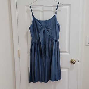 Chambray dress with fit and flare detail